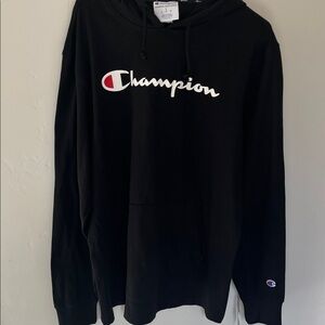 Champion Men's Black Hoodie Sweater